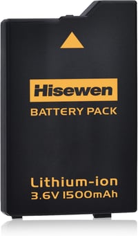 Hisewen 1500 mAh 3.6V Csere Akkumulátor Sony PSP 2000 3000 Slim Konzolhoz - Lithium Ion Újratölthető Elem PSP-S110 1
