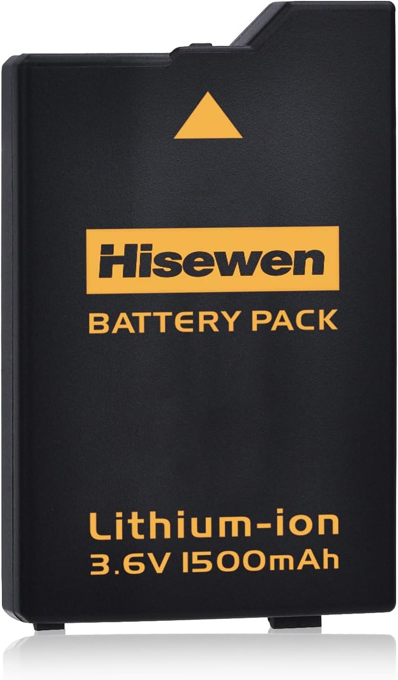 Hisewen 1500 mAh 3.6V Csere Akkumulátor Sony PSP 2000 3000 Slim Konzolhoz - Lithium Ion Újratölthető Elem PSP-S110