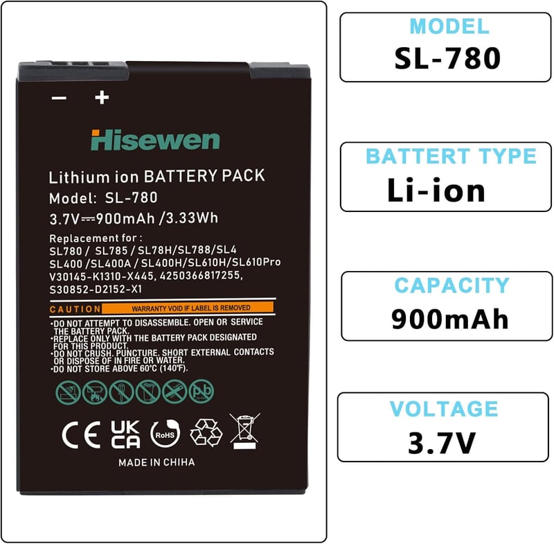 Hisewen 2 Darabos Akkumulátor Csomag Siemens Gigaset SL78H SL780 SL785 SL788 SL400 SL400A SL400H X656 Telekom A806 Telefonokhoz