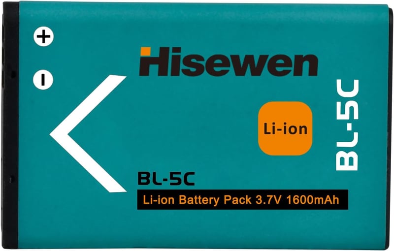 Hisewen BL-5C Akkumulátor 3.7V 2 Darabos Csomag Nokia Telefonokhoz és Rádiókhoz Újratölthető Elem