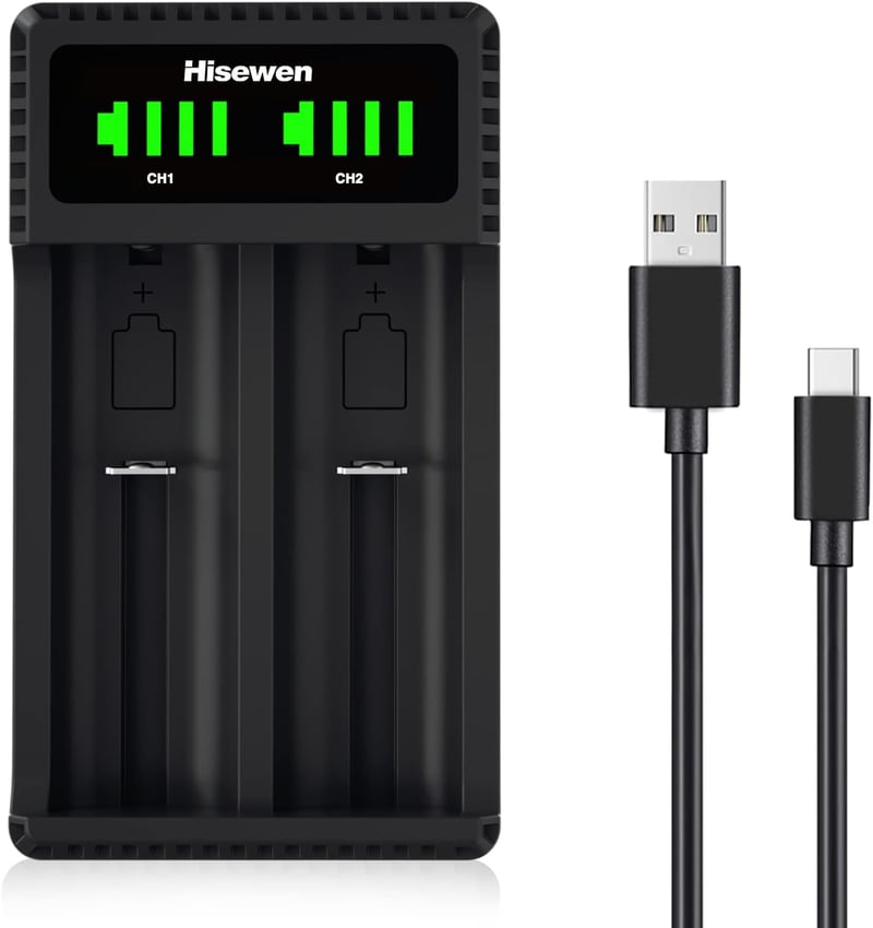 Hisewen LED Kijelzős Akkumulátor Töltő 18650 21700 26650 14500 Lítium Ion Akkukhoz Univerzális Töltőállomás