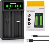 Hisewen LED Kijelzős Akkumulátor Töltő 18650 21700 26650 14500 Lítium Ion Akkukhoz Univerzális Töltőállomás 8