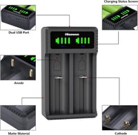 Hisewen LED Kijelzős Akkumulátor Töltő 18650 21700 26650 14500 Lítium Ion Akkukhoz Univerzális Töltőállomás 7