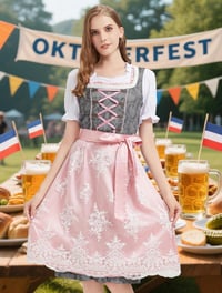 Hislovy Dirndl 5 részes Oktoberfest jelmez szett női midi ruha 5