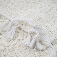 HiSnug fehér boho csipke függöny 45x90cm rúdzsebből 7