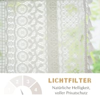 HiSnug fehér boho csipke függöny 45x90cm rúdzsebből 4