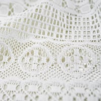 HiSnug fehér boho csipke függöny 45x90cm rúdzsebből 8