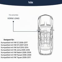 HISports Elektrický spínač sťahovania okien 1K4959857B - VW Passat B6, Golf, Jetta spínač okien na strane vodiča 6