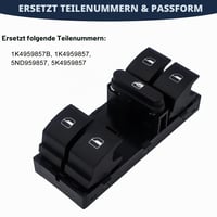 HISports Elektrický spínač sťahovania okien 1K4959857B - VW Passat B6, Golf, Jetta spínač okien na strane vodiča 4