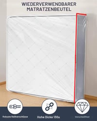 Husă de protecție pentru saltea Hixava 90x200 cm, impermeabilă, rezistentă la rupere, din material plastic 4