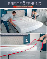 Husă de protecție pentru saltea Hixava 90x200 cm, impermeabilă, rezistentă la rupere, din material plastic 5