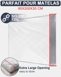 Husă de protecție pentru saltea Hixava 90x200 cm, impermeabilă, rezistentă la rupere, din material plastic 2
