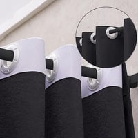 HIYOUGO Mobil Öltöző Paraván - Hordozható Próbafülke Fekete Lenvászonból, Ruhaüzletekbe, Fotóstúdiókba, Irodákba, 90% Fényzárás, 60kg Teherb 3