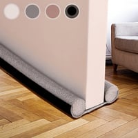 HIZH Ajtószigetelő 94 cm - Dupla Tömítésű Huzatgátló Ajtóhoz, Zajcsökkentő, Energiatakarékos Szélfogó, Fekete 1