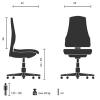 hjh OFFICE KIDDY GTI-2 dječja okretna stolica - sivo/ružičasta, ergonomska, podesiva po visini, uredska stolica za djecu i mlade 3
