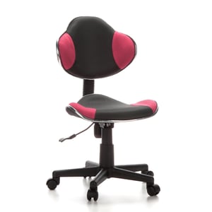 hjh OFFICE KIDDY GTI-2 dječja okretna stolica - sivo/ružičasta, ergonomska, podesiva po visini, uredska stolica za djecu i mlade