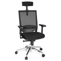 hjh OFFICE Porto MAX HIGH Ergonomikus Irodai Forgószék Szövet/Háló Fekete - GS Tanúsított, TÜV Süd Minősített Főnöki Szék 1