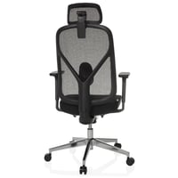 Scaun de birou ergonomic hjh OFFICE RALOO PRO, scaun rotativ cu spătar din plasă, cu tetieră și suport lombar reglabile, reglare a adâncimii șezutului, negru 9