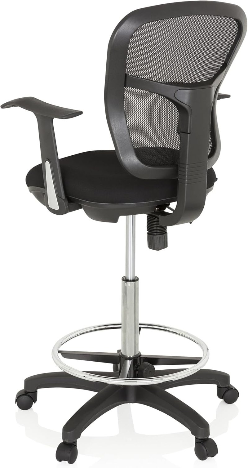 hjh OFFICE TOP WORK 108 Ergonomikus Forgószék Hálós Irodai Szék Magasságállítható - Black