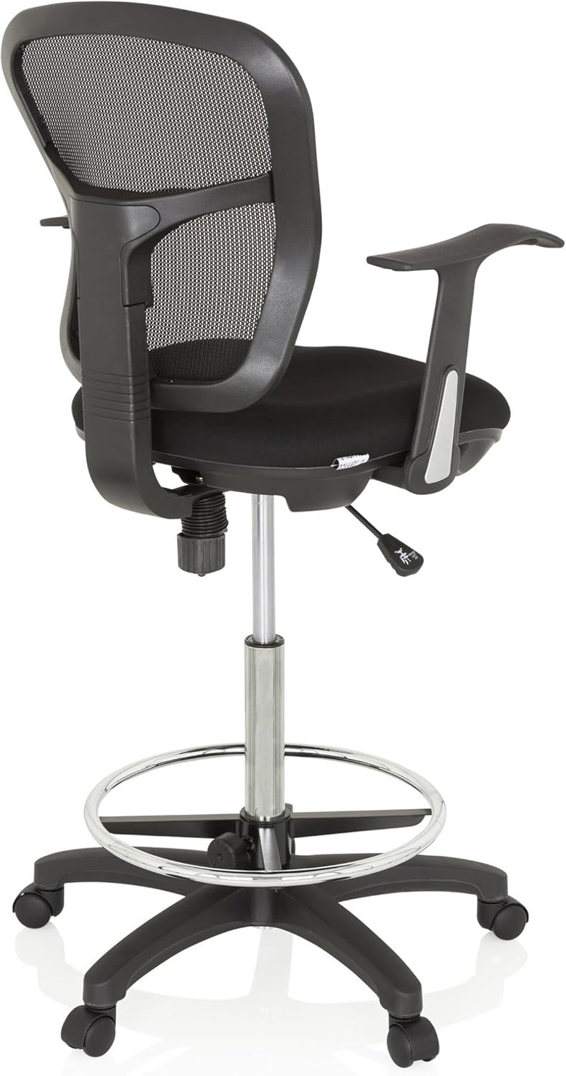 hjh OFFICE TOP WORK 108 Ergonomikus Forgószék Hálós Irodai Szék Magasságállítható - Black