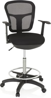 hjh OFFICE TOP WORK 108 Ergonomikus Forgószék Hálós Irodai Szék Magasságállítható - Black 1
