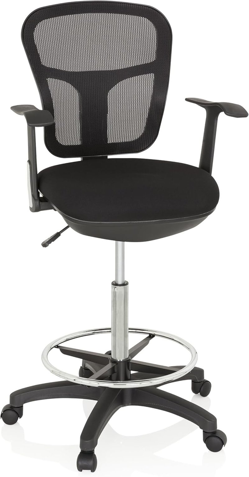 hjh OFFICE TOP WORK 108 Ergonomikus Forgószék Hálós Irodai Szék Magasságállítható - Black