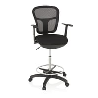 hjh OFFICE TOP Work 108 ergonomska radna stolica s prstenastim osloncem za noge, crna 1