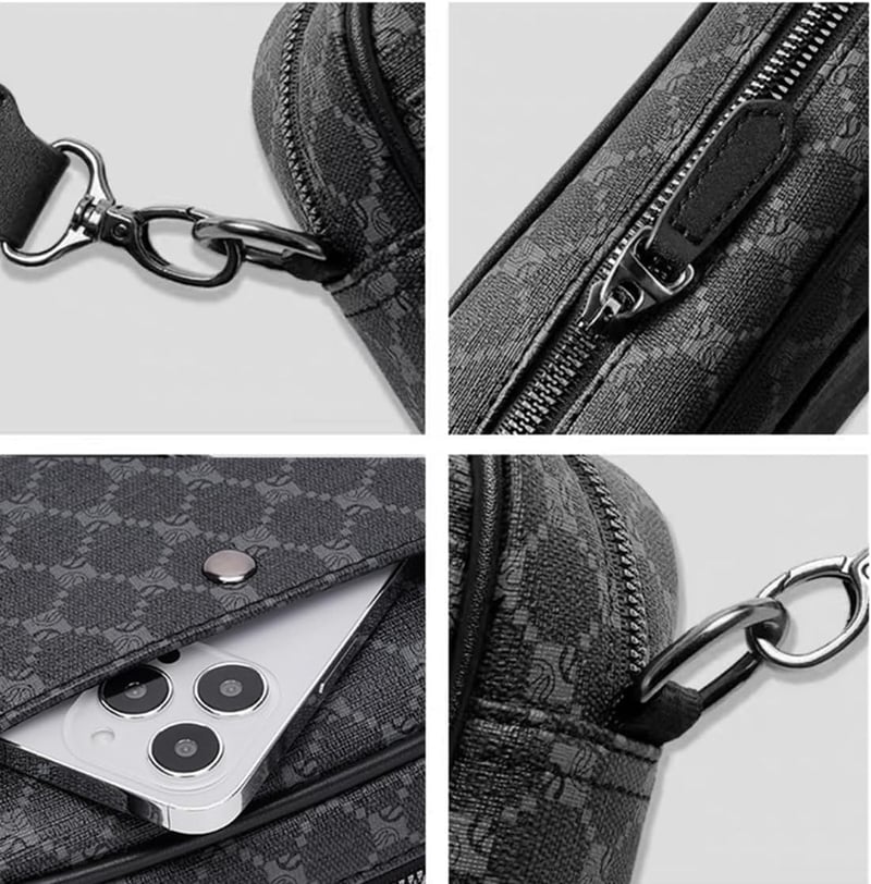 Hjkiopc Férfi Messenger Táska Vintage Crossbody Vízálló Üzleti Válltáska Utazáshoz