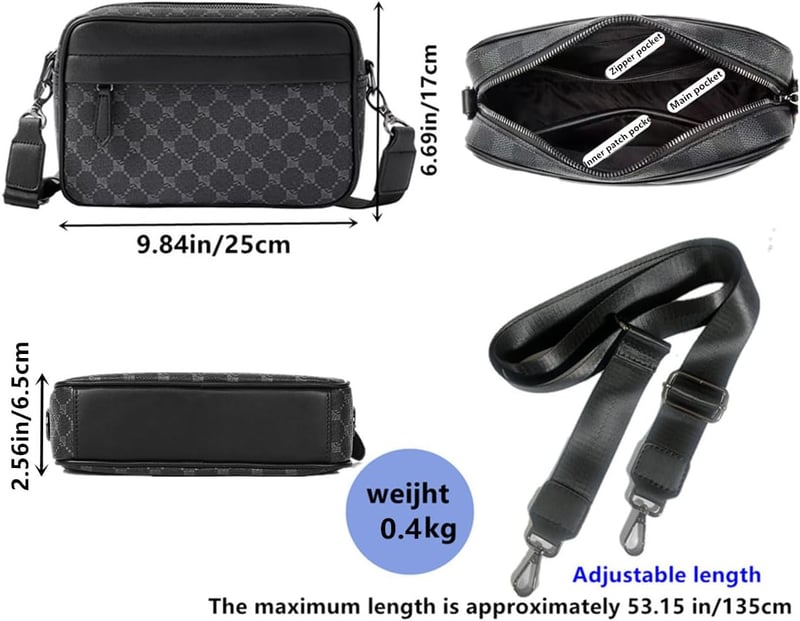 Hjkiopc Férfi Messenger Táska Vintage Crossbody Vízálló Üzleti Válltáska Utazáshoz