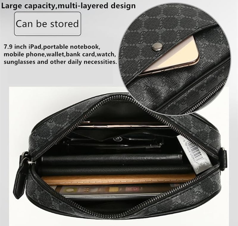 Hjkiopc Férfi Messenger Táska Vintage Crossbody Vízálló Üzleti Válltáska Utazáshoz