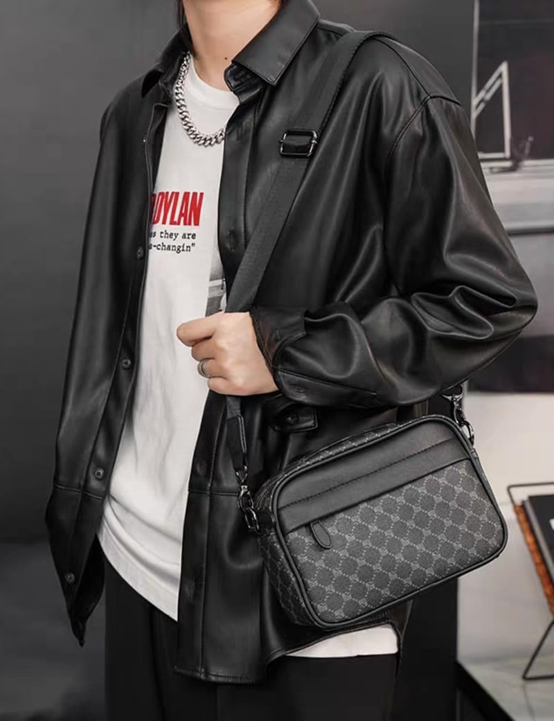 Hjkiopc Férfi Messenger Táska Vintage Crossbody Vízálló Üzleti Válltáska Utazáshoz