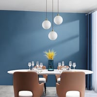 HJXDtech 3 lámpás fehér üveg gömb függeszték lámpa modern minimalista hálószoba nappali konyha étkező dining asztalhoz 4