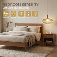 HJXDtech ipari vintage függesztett lámpa modern retro stílusú üveg búrával polírozott sárgaréz foglalattal 4