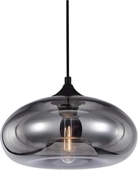 HJXDtech Loft Ipari Vintage Mennyezeti Függőlámpa Füstszürke Üveggel 1
