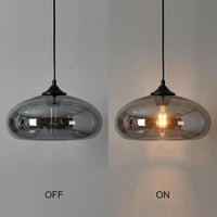 HJXDtech Loft Ipari Vintage Mennyezeti Függőlámpa Füstszürke Üveggel 2
