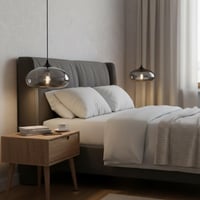HJXDtech Loft Ipari Vintage Mennyezeti Függőlámpa Füstszürke Üveggel 7