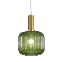 HJXDtech vintage viseća svjetiljka s E27 grlom, podesiva visina - zelena - 20 cm 1