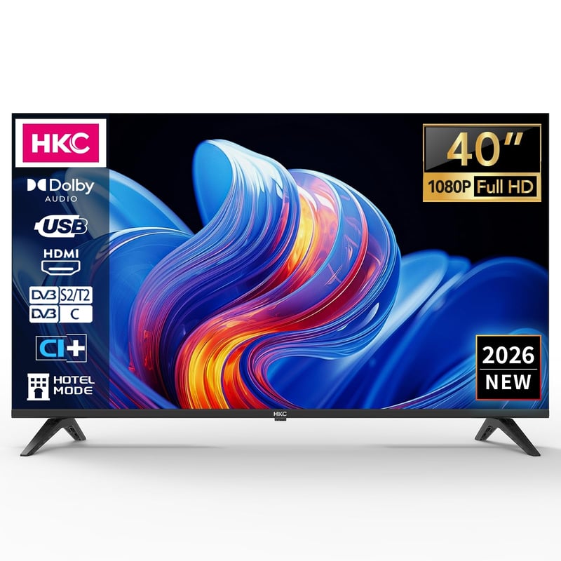 HKC H40Q1F-NS 40-palcový (100 cm) Full HD LED televízor – Triple Tuner, Dolby Audio, HDMI, USB, CI/CI+, hotelový režim