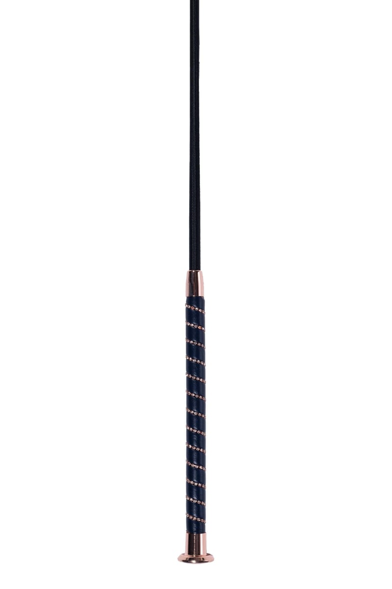Brici de dresaj HKM Sparkle 6979 Albastru închis/Aur roz 120 cm Accesoriu de echitație