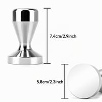 HKzzy Espresso Tamper 58 mm, nerezové utláčadlo na kávu, barista nástroj 2