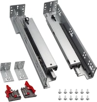 HLC 18" Rejtett Fiók Csúszka Szett 6 Pár Soft Close 80kg Terhelhetőség 1