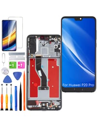 Ecran TFT LCD cu ramă pentru Huawei P20 Pro CLT-L29C HLYGZX, ecran tactil, negru 1