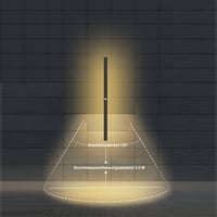 HMAKGG 100cm LED kültéri fali lámpa mozgásérzékelővel, IP65 vízálló, meleg fehér, 30W 6