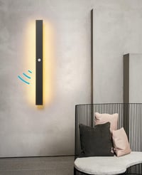 HMAKGG 100cm LED kültéri fali lámpa mozgásérzékelővel, IP65 vízálló, meleg fehér, 30W 5