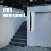 HMAKGG 120 cm Kültéri Fali Lámpa IP65 Vízálló Meleg Fehér 3000K Fekete 3