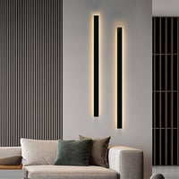 HMAKGG 120 cm Kültéri Fali Lámpa IP65 Vízálló Meleg Fehér 3000K Fekete 5