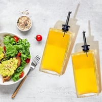 Sada dávkovačov na olej a ocot HMJIA 500 ml, sklenené fľaše s výlevkou z nehrdzavejúcej ocele 304 a lievikom, 2 ks, kuchynské nádoby na olivový olej 6