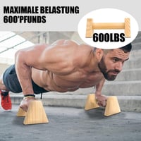 Set de bare pentru flotări Hmkesoteric din lemn, 2 bucăți, bare paralele pentru calistenică, antrenament, gimnastică, pentru utilizare în interior și exterior 4