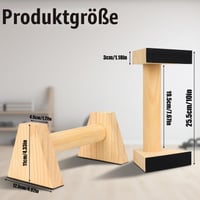 Set de bare pentru flotări Hmkesoteric din lemn, 2 bucăți, bare paralele pentru calistenică, antrenament, gimnastică, pentru utilizare în interior și exterior 2