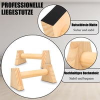 Set de bare pentru flotări Hmkesoteric din lemn, 2 bucăți, bare paralele pentru calistenică, antrenament, gimnastică, pentru utilizare în interior și exterior 3